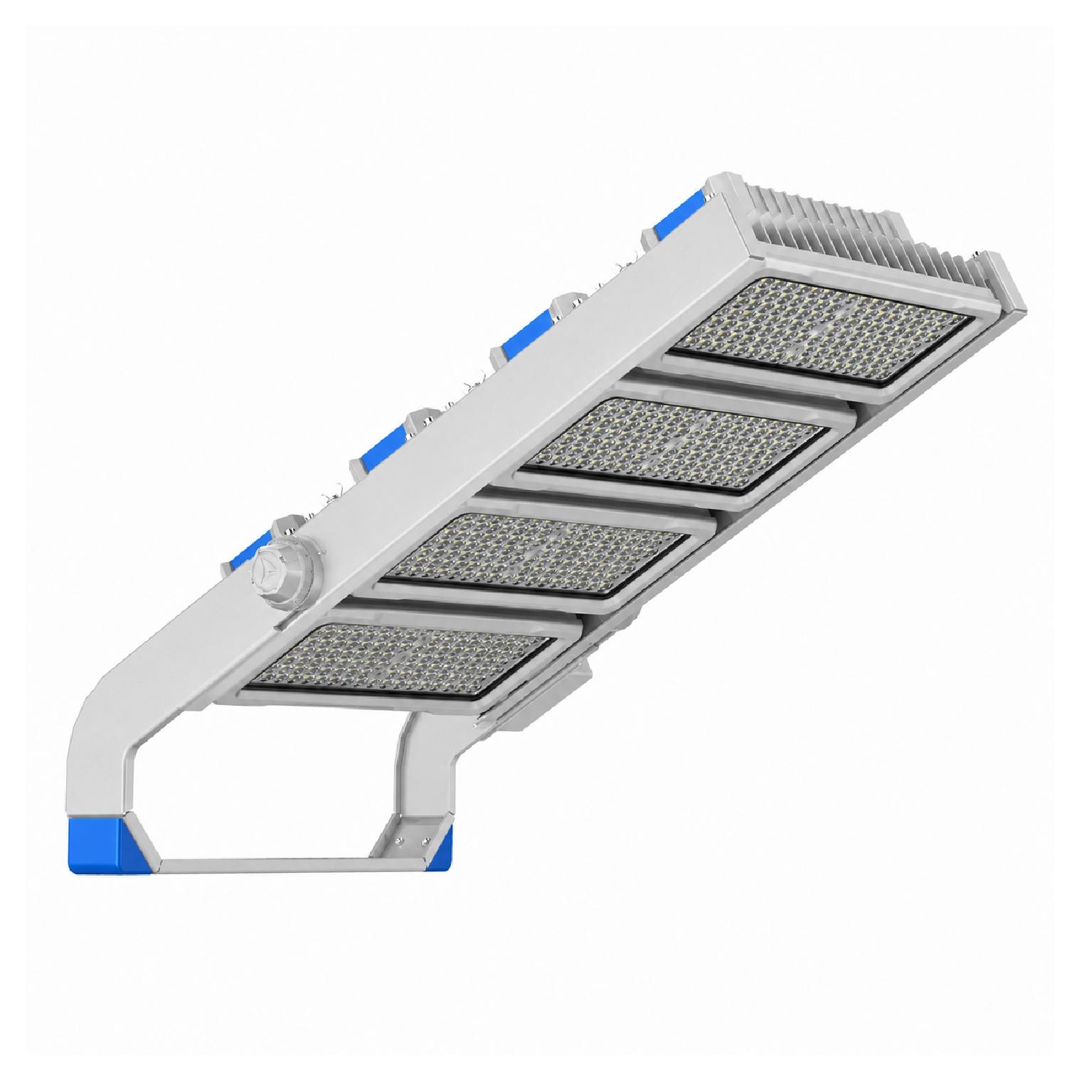 Led Fluter 1200w Stadium Professional Grau 170lm/w Ip66 Dimmbar 0-10v 5000k 60º Kaltweiß