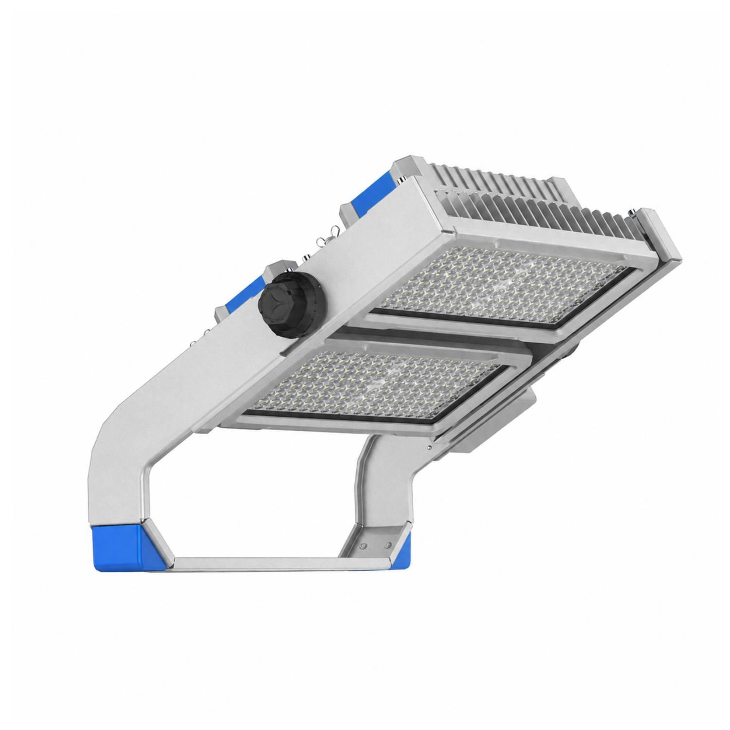 Led Fluter 600w Stadium Professional Grau 170lm/w Ip66 Dimmbar 0-10v 3000k 30º Warmweiß