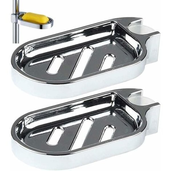 Ts Duschseifenschale, 2er-set Seifenhalter Für Duschstange, Elegant Und Verstellbar.