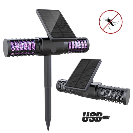 Uv-led-mückenvernichterlampe, Ip65 Wasserdicht, Solarbetrieben, Usb-aufladbar, Insektenfalle, Mückenschutz, Fliegen- Und Käferlampe