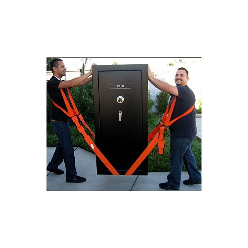 Sangles De Levage Réglables En Nylon Orange, Longueur 2,74m, Charge Max 318kg, Pour Objets Lourds, Réduit Les Douleurs Dorsales