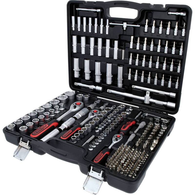 [gebraucht] B-ware Ks Tools Steckschlüsselsatz 1/4" 3/8" 1/2" 255 Teile Chrom-vanadium Stahl Koffer