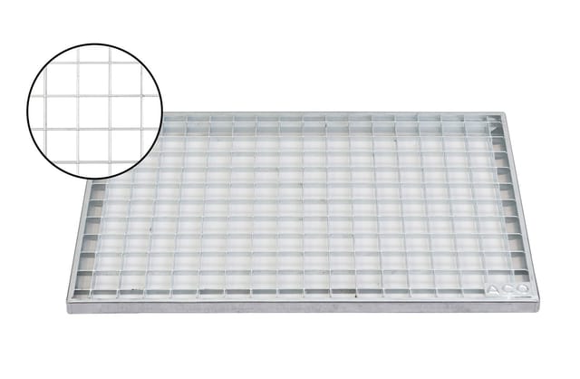 ACO Vario 2.0 Maschenrost für Schuhabstreifer Outdoor Stahl verzinkt, Masche 30/30, 60x40 cm,begehbar