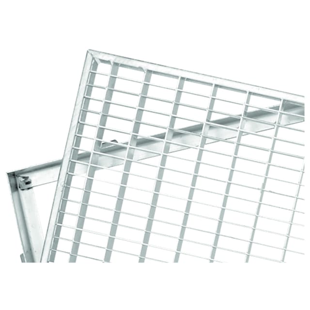 ACO Self Gitterrost mit Zarge als Schuhabstreifer Outdoor Stahl verzinkt, Masche 30/10, 100x40 cm