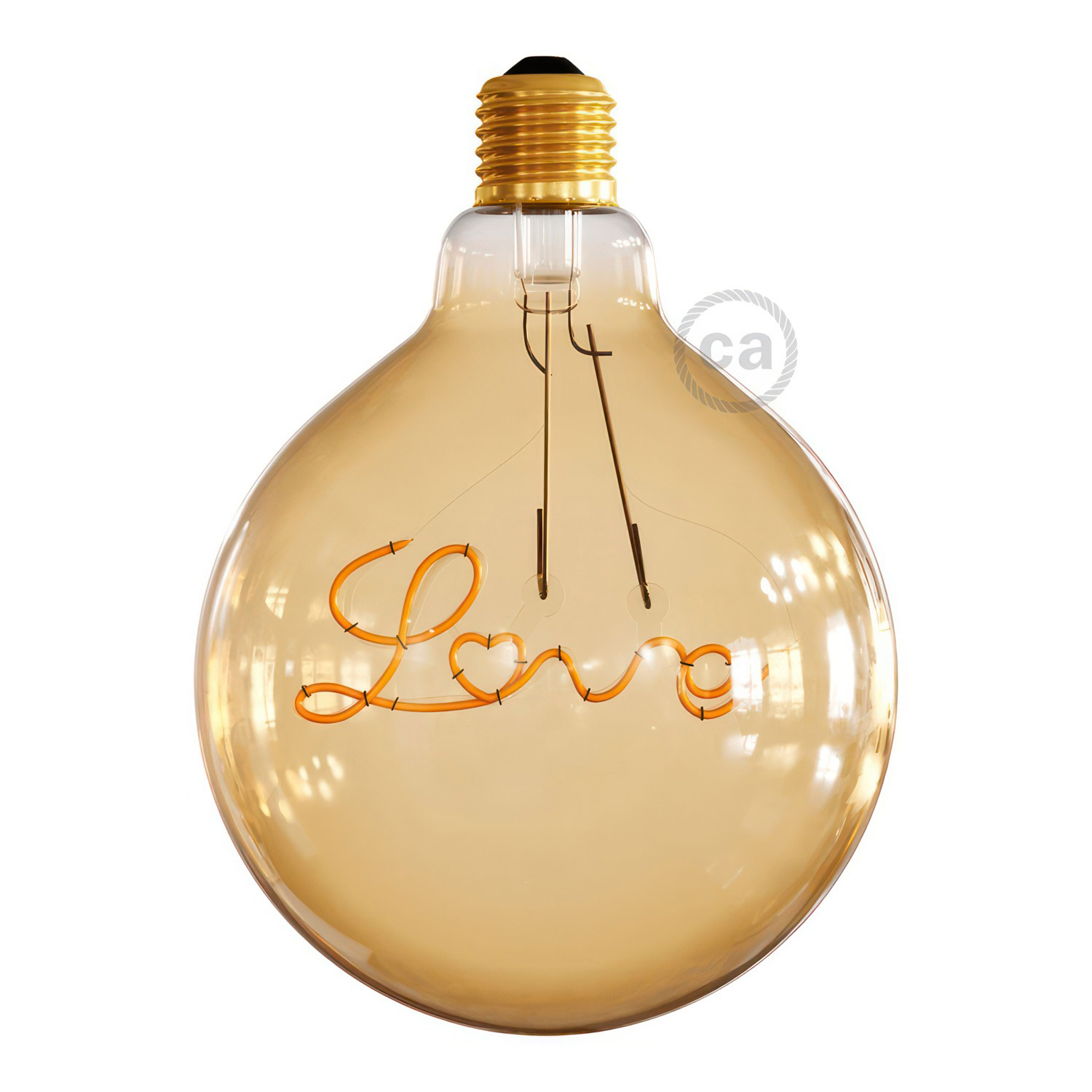 Led-glühbirne Filament E27 5w 250 Lm Dimmbar G125 Creative-cables Love Cbl700216 2200k Superwarm