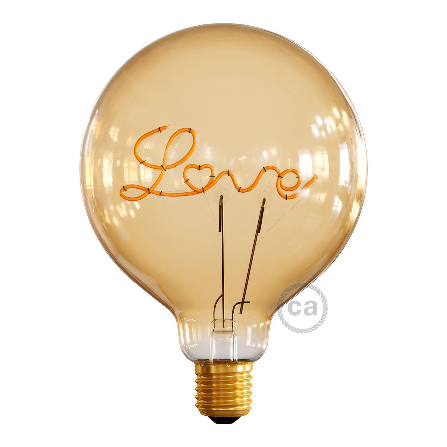 Led-glühbirne Filament E27 5w 250 Lm Dimmbar G125 Creative-cables Love Cbl700232 2200k Superwarm