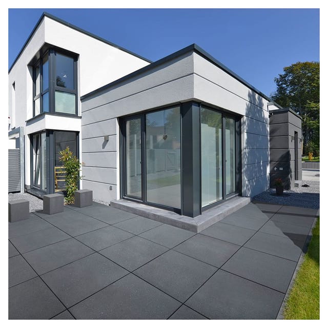 KANN Terrassenplatte Vios anthrazit feingestrahlt, 80x80 cm
