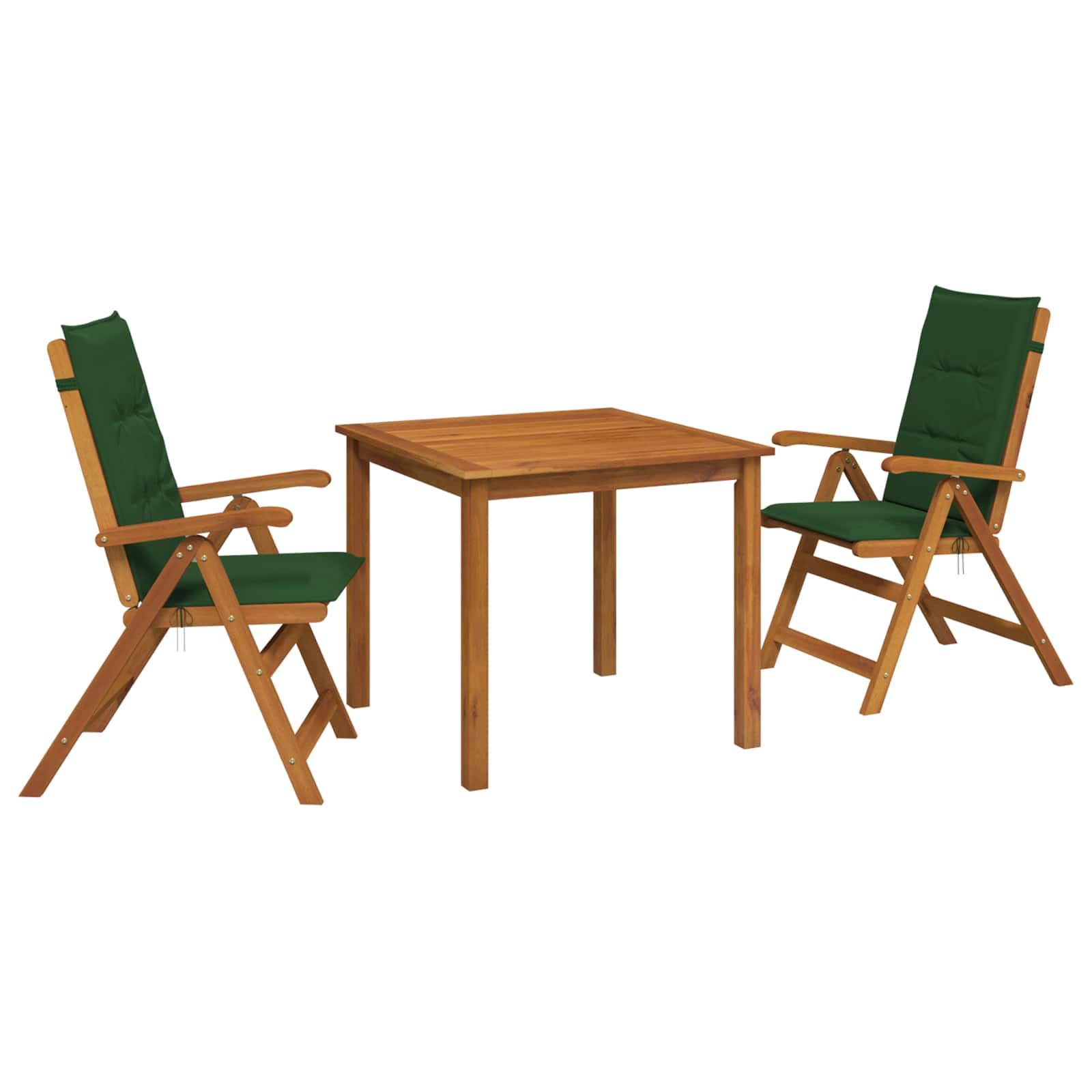 3-teilige Garten-essgruppe 2-sitzer Grün Massivholz Akazie Vidaxl