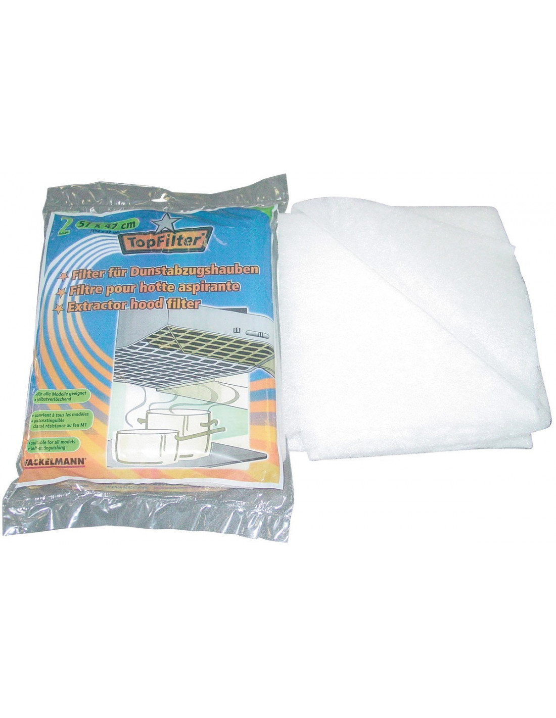 Filtre Hotte Universel Fackelmann Polyvalent, Absorbant, Découpable - Fackelmann