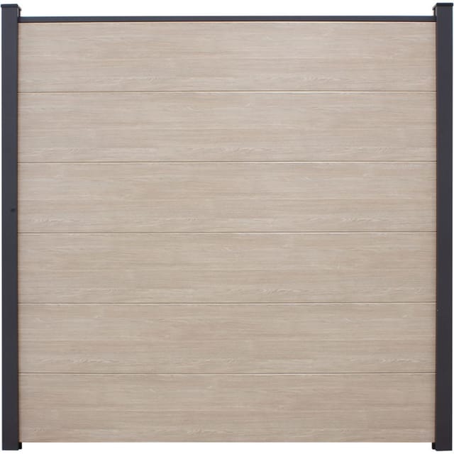 GroJa BasicLine PVC-Steckzaun Sichtschutzzaun Sheffield Oak light Sichtschutz Lamellenzaun günstig