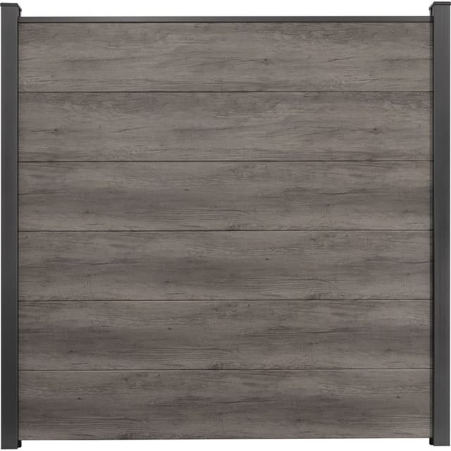 GroJa BasicLine PVC-Steckzaun Sichtschutzzaun Monument Oak Sichtschutz Lamellenzaun günstig