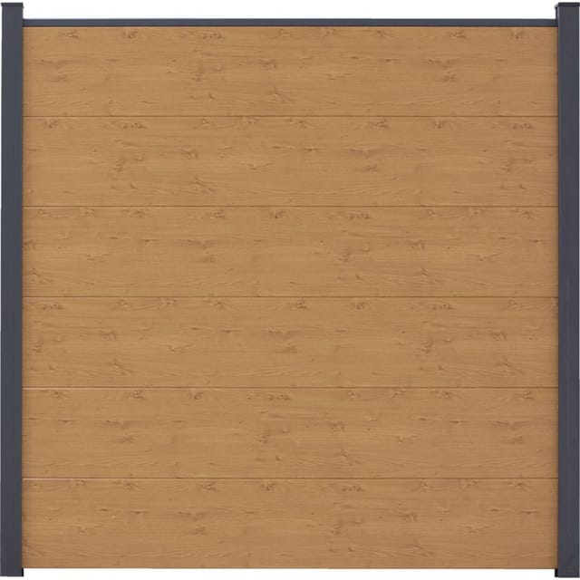 GroJa BasicLine PVC-Steckzaun Sichtschutzzaun Asteiche Natur Sichtschutz Lamellenzaun günstig