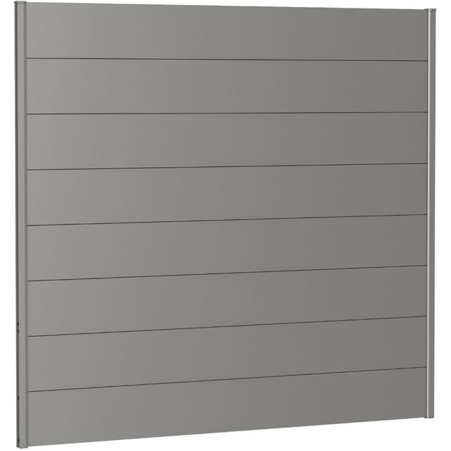 Biohort Sichtschutzzaun Wandpaneel ohne Acrylglas quarzgrau-metallic Sichtschutz Steckzaun Lamellenzaun günstig