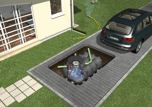 GRAF Platin Komfort Gartenanlage Zisterne, 15000 L, befahrbar PKW