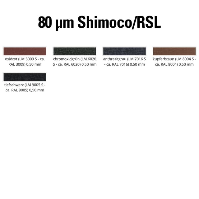 Luxmetall Firstendscheibe Stahl, 80 my Shimoco/RSL