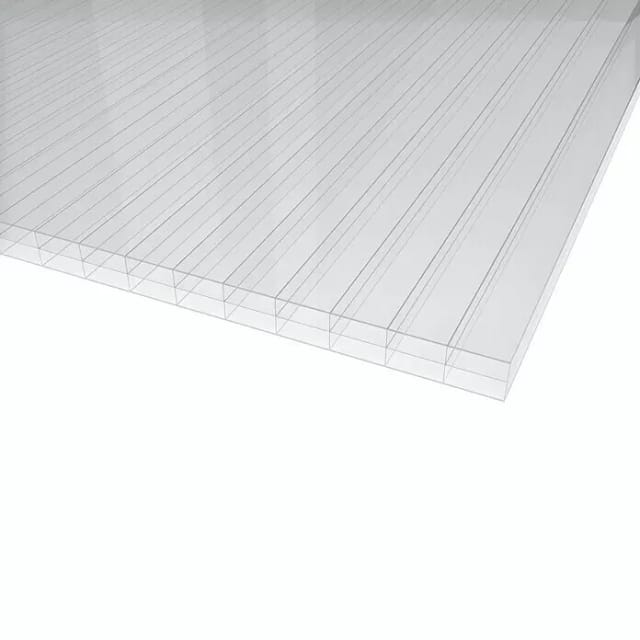 Lexan Thermoclear Plus Doppelstegplatten 16 mm Polycarbonat transparent, 980 mm, 4000 mm