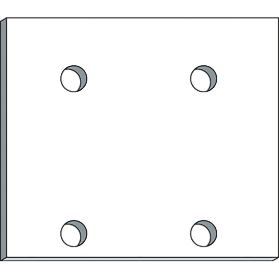 ALWO Thermosprosse Profilabschluss Winkel pressblank für Klemmsetmontage, 80 mm