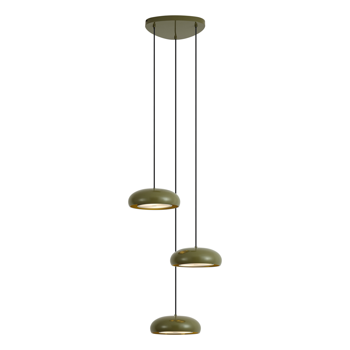 Qazqa Retro Pendelleuchte Grün Mit Metallschirm 6-flammig -