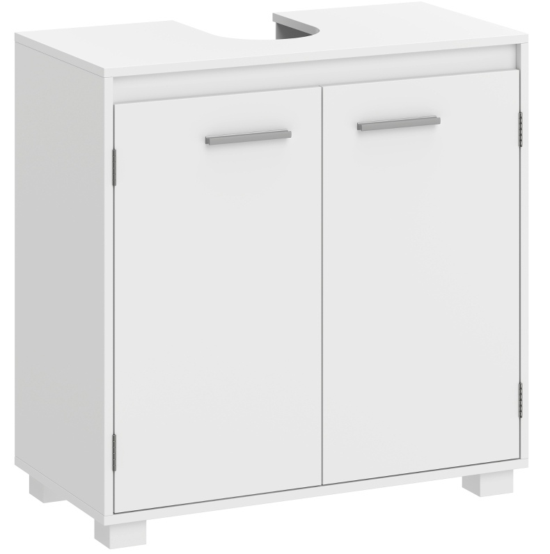 Waschbeckenunterschrank 60x30x60 Cm Aus Weißem Mdf Mit Stauraum – Meubliv
