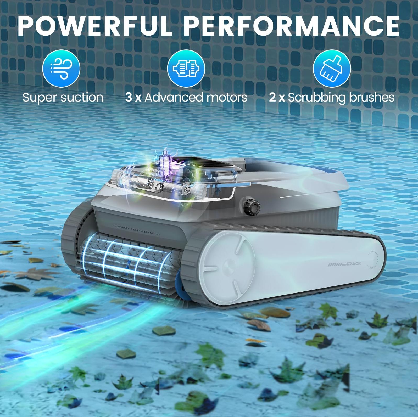Kabelloser Poolroboter Aus Abs+pc, Weiß, Für Wände Und Wasserlinie – Meubliv