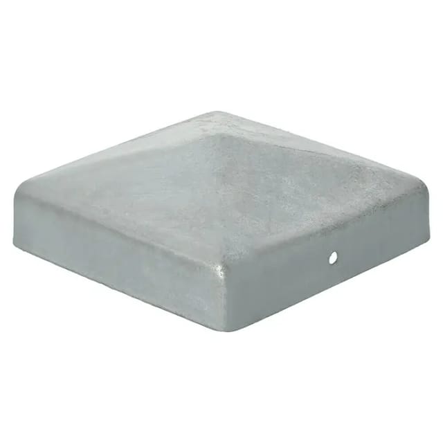 T&J Pfostenabdeckung Pyramide aus Metall, Pyramide Feuerverzinkt, 9x9 cm