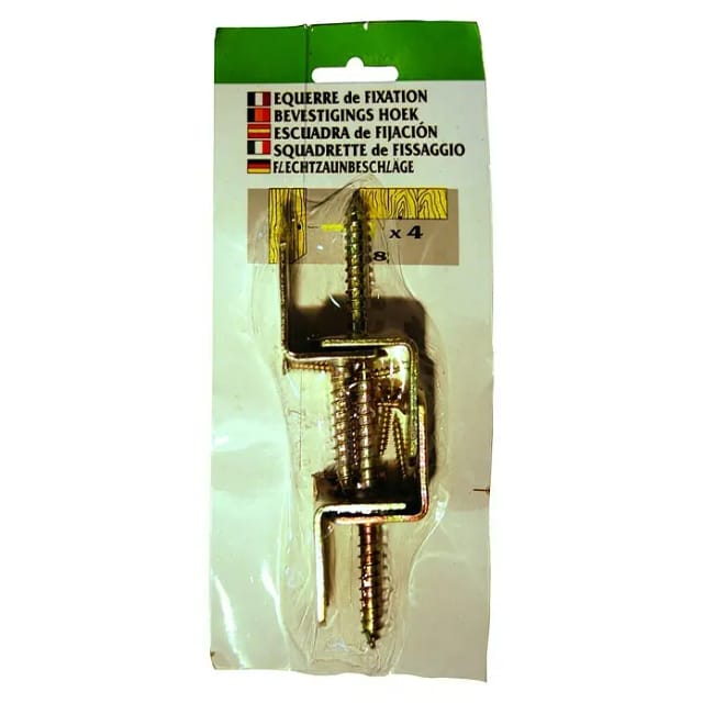T&J Winkelbeschlag mit Schrauben, Gelb verzinkt, 1 Pack