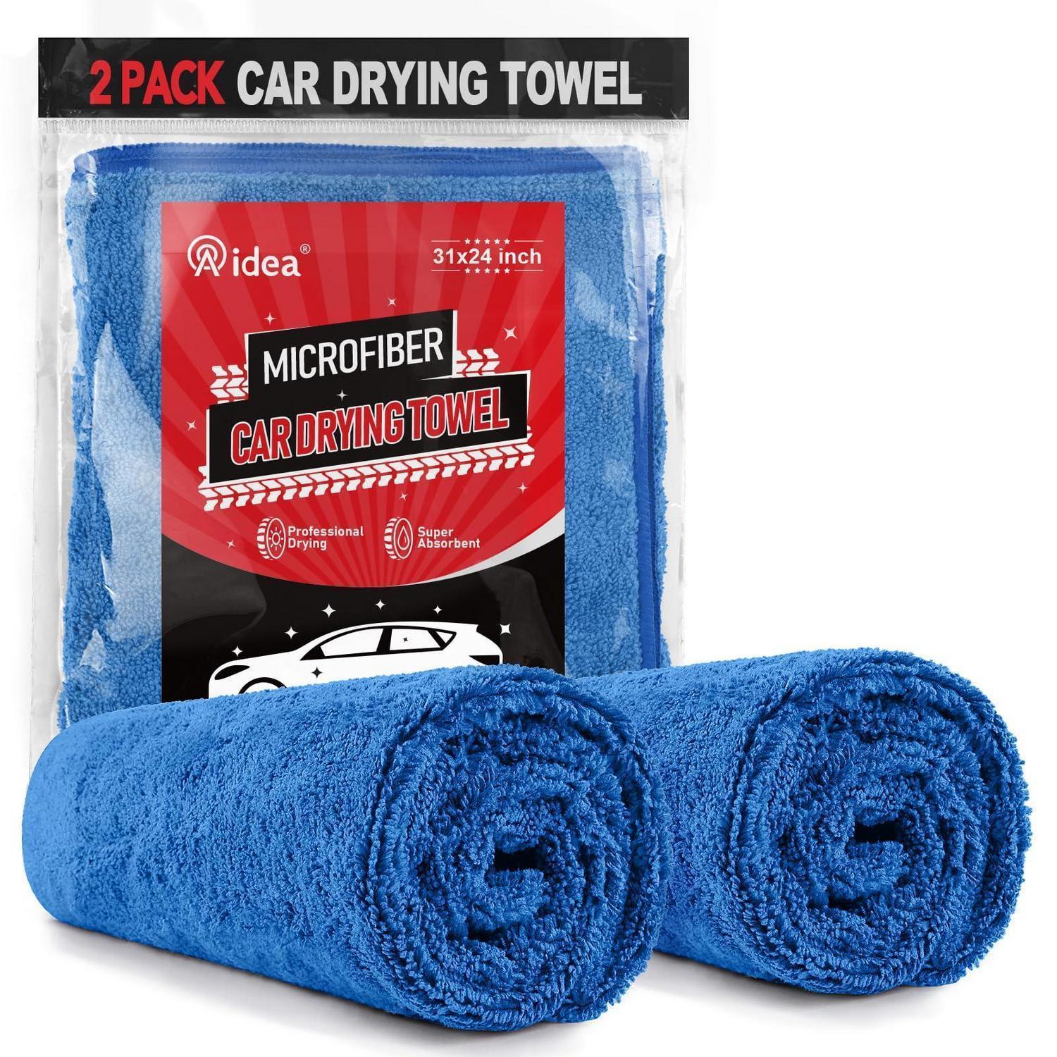 Mikrofaser Trockentücher 2er-pack, Blau, 60x80cm, Für Auto, Suv, Wohnmobil