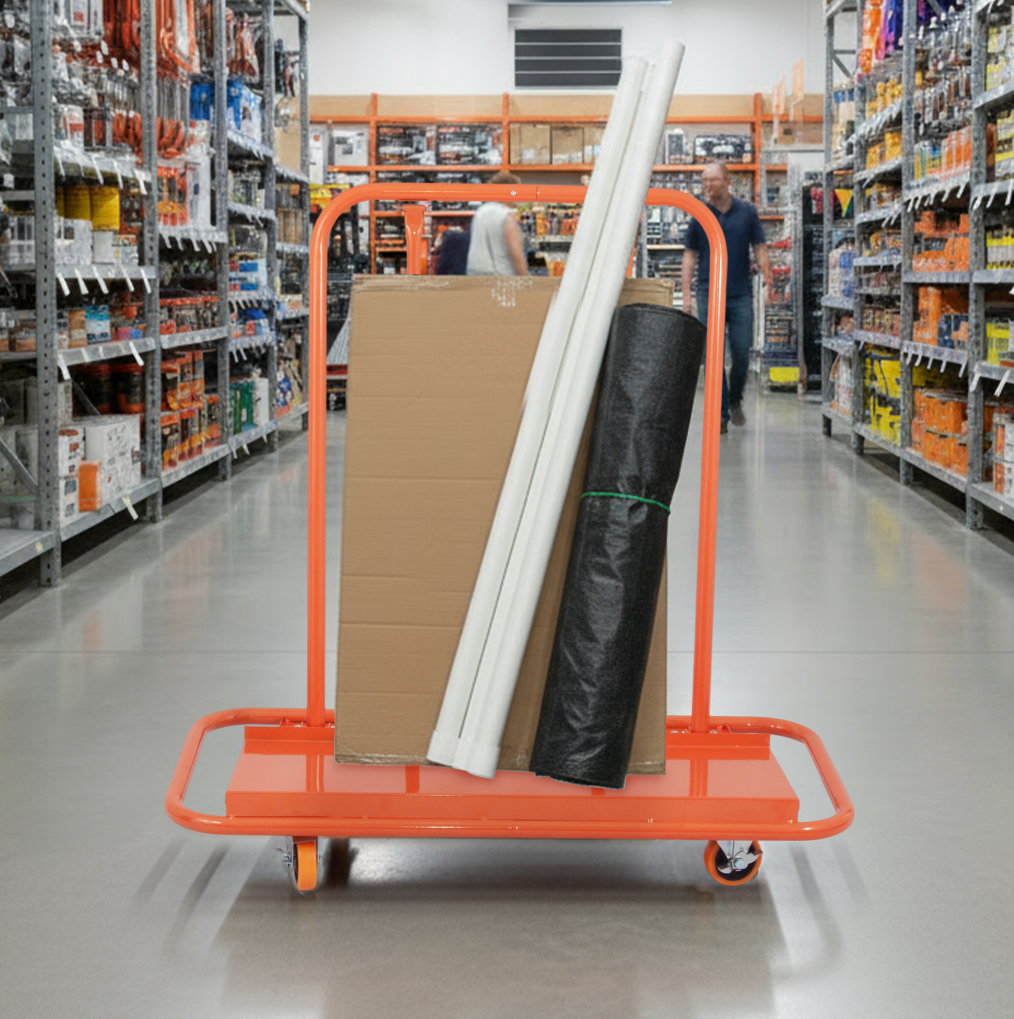 Transportwagen Für Platten 116x57x114 Cm Stahl Orange 1000 Kg – Meubliv