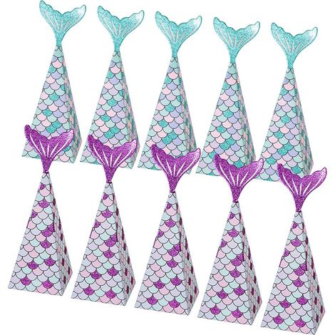 Set Mit 10 Meerjungfrauen-gastgeschenkboxen, Meerjungfrauen-überraschungstüten Für Kinder, Meerjungfrauen-geburtstagstüten