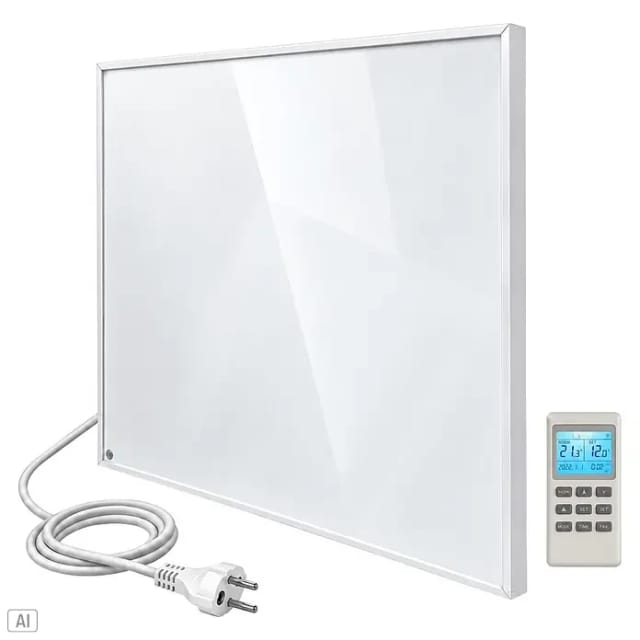 Wellker Heizpanel KP400 Infrarot Farbe weiß steckerfertig 230V, 60x60 cm (400 W)