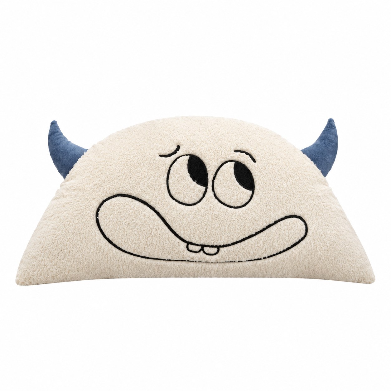 Appui-dos De Lit En Corne 50x120 Cm, Coussin Expression Avec Housse Amovible Lavable, Tissu Confortable Respirant, Pour Canapé Et Bureau