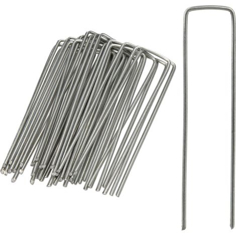 50er-pack Zeltnägel, Bodenanker Für Den Garten, 15 Cm Lang, Verzinkter Stahl