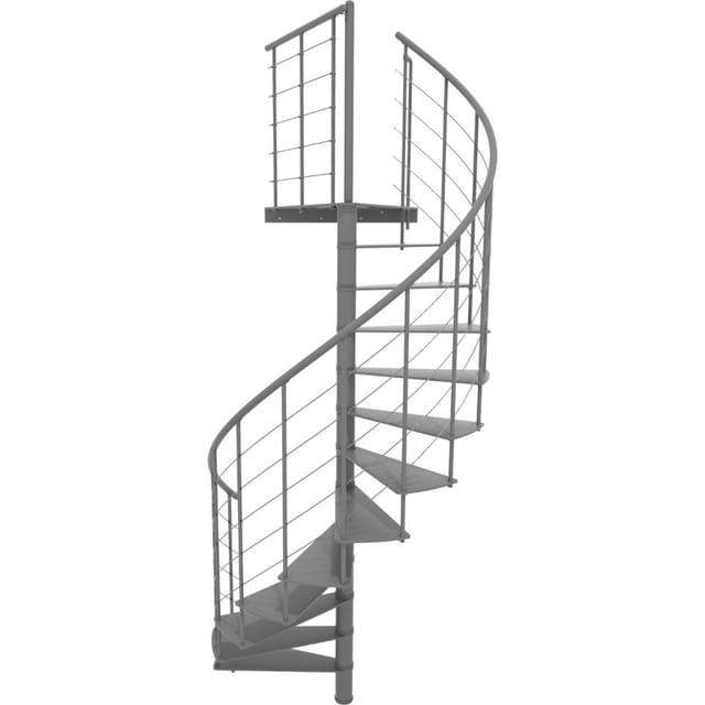 Minka Spindeltreppe Milano grau Wendeltreppe, 140 cm