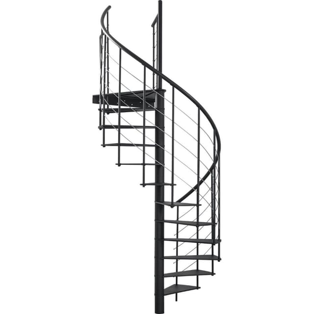 Minka Spindeltreppe Milano schwarz Wendeltreppe, 140 cm