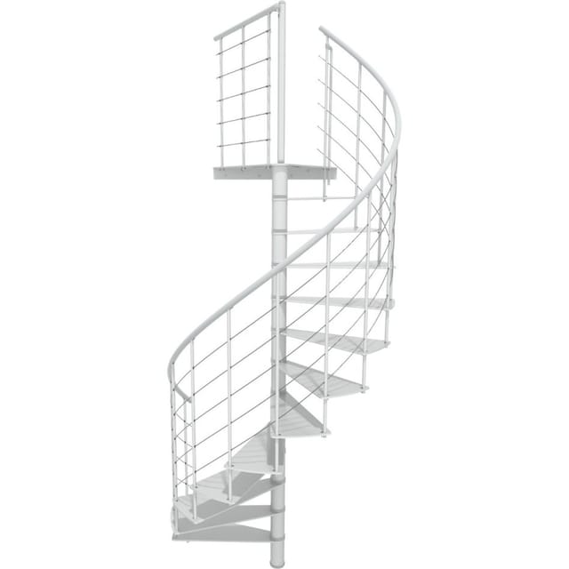 Minka Spindeltreppe Milano weiß Wendeltreppe, 160 cm