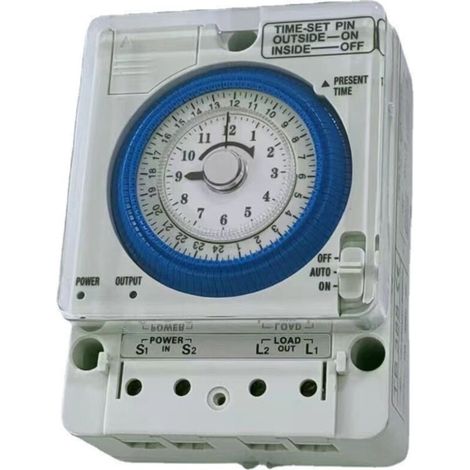 Analoge Tagesuhr Mit Mechanischem Zeitschalter Und Stundenschalter