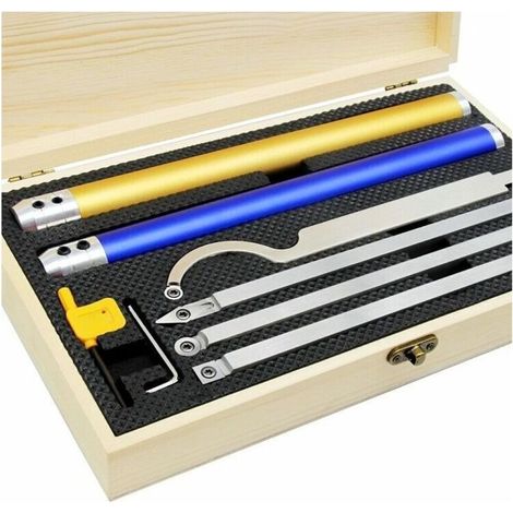 Drechselwerkzeuge Aus Hartmetall, Drechselwerkzeug-set, Drechselwerkzeug-set Mit Runden/quadratischen/diamantförmigen Einsätzen Und Austauschbarem Griff Aus Aluminiumlegierung