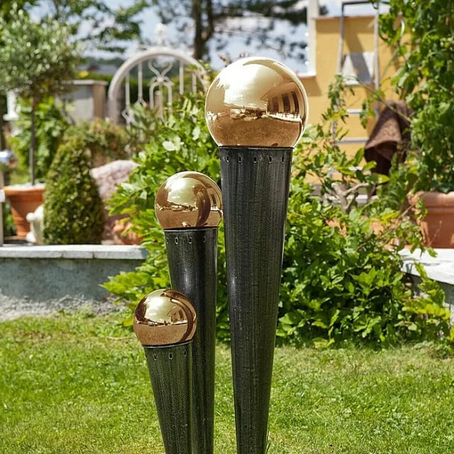 Windhager Rosenkugel mundgeblasen verspiegelt gold, Ø 12 cm