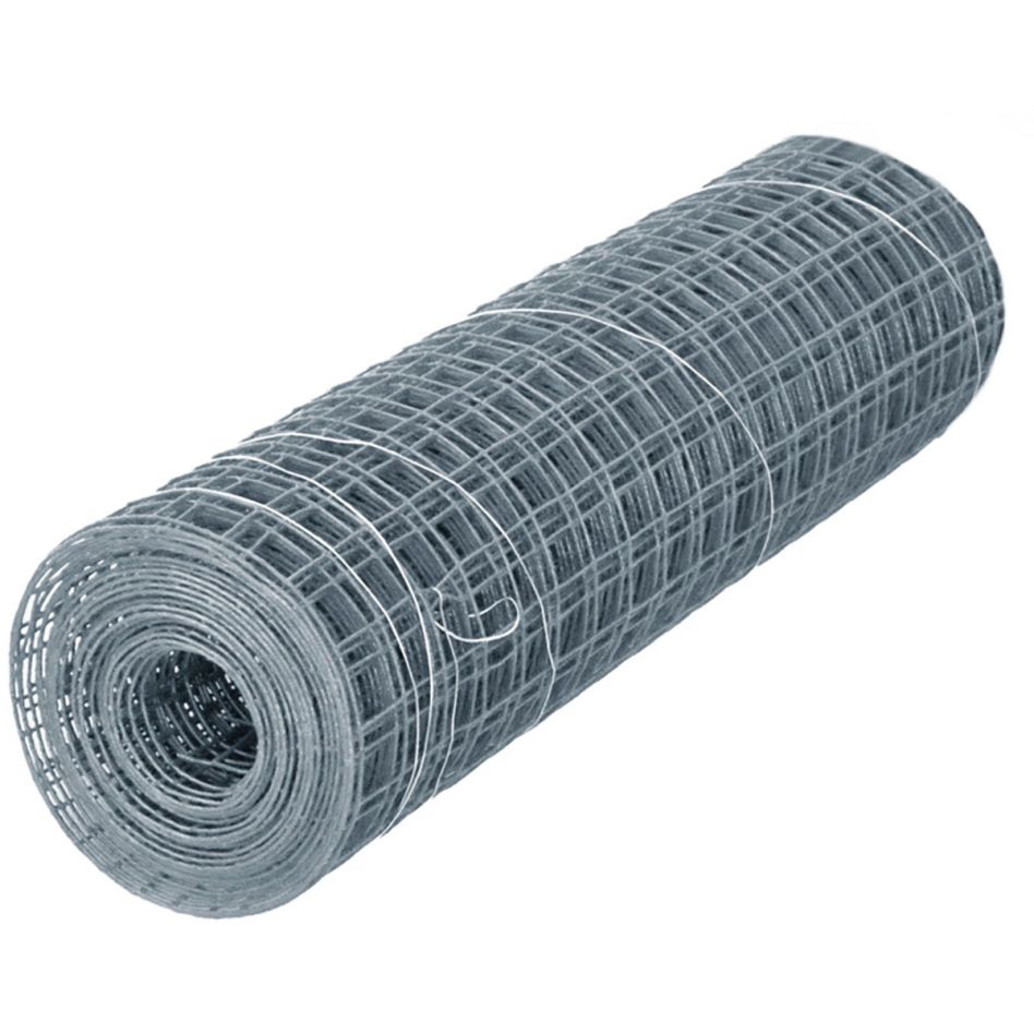 Windhager Drahtgitter Volierendraht verzinkt, 19x19 mm, 0,5x2,5 m