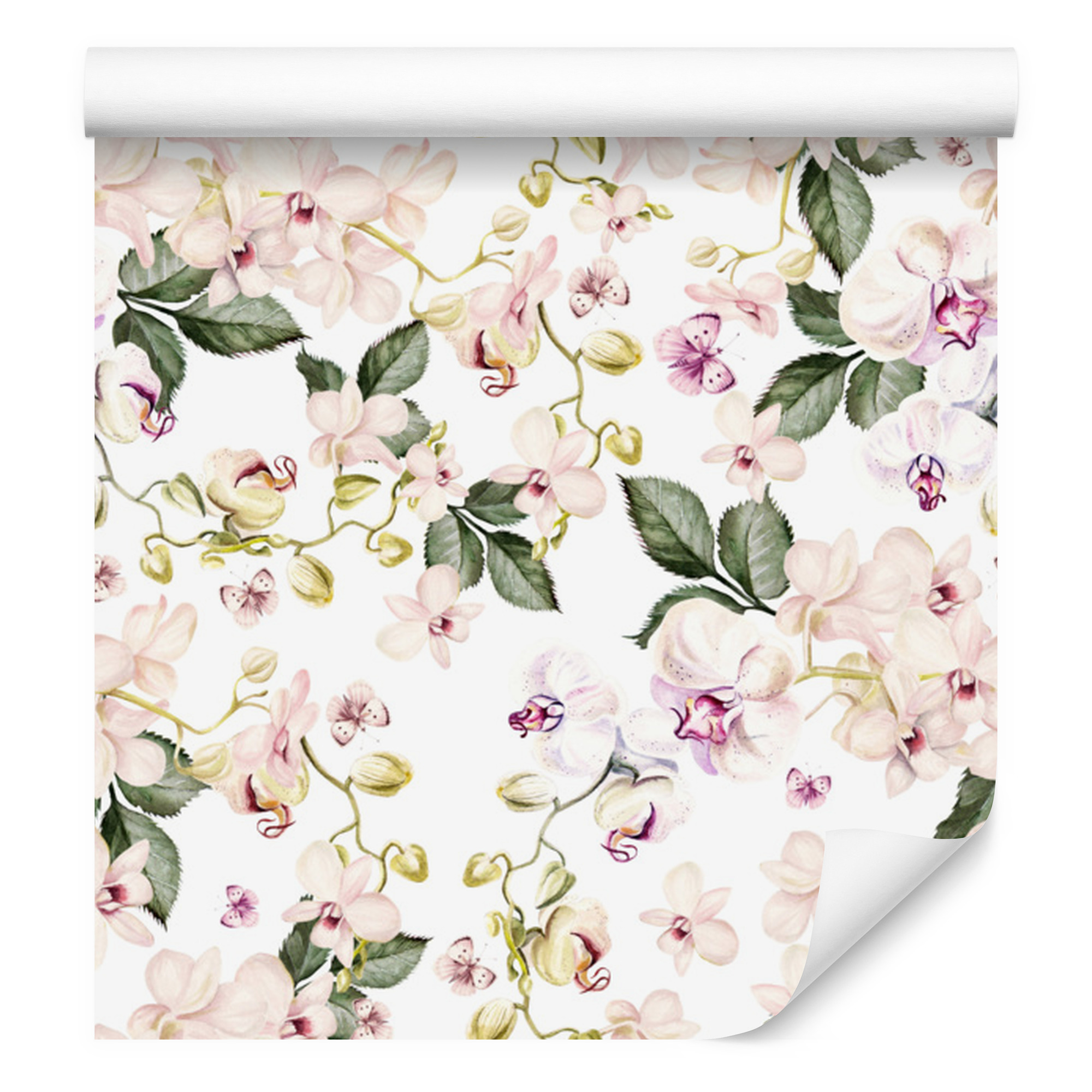 Orchideenblüten-naturtapete Für Wohn- Und Schlafzimmer, 50 X 1000 Cm