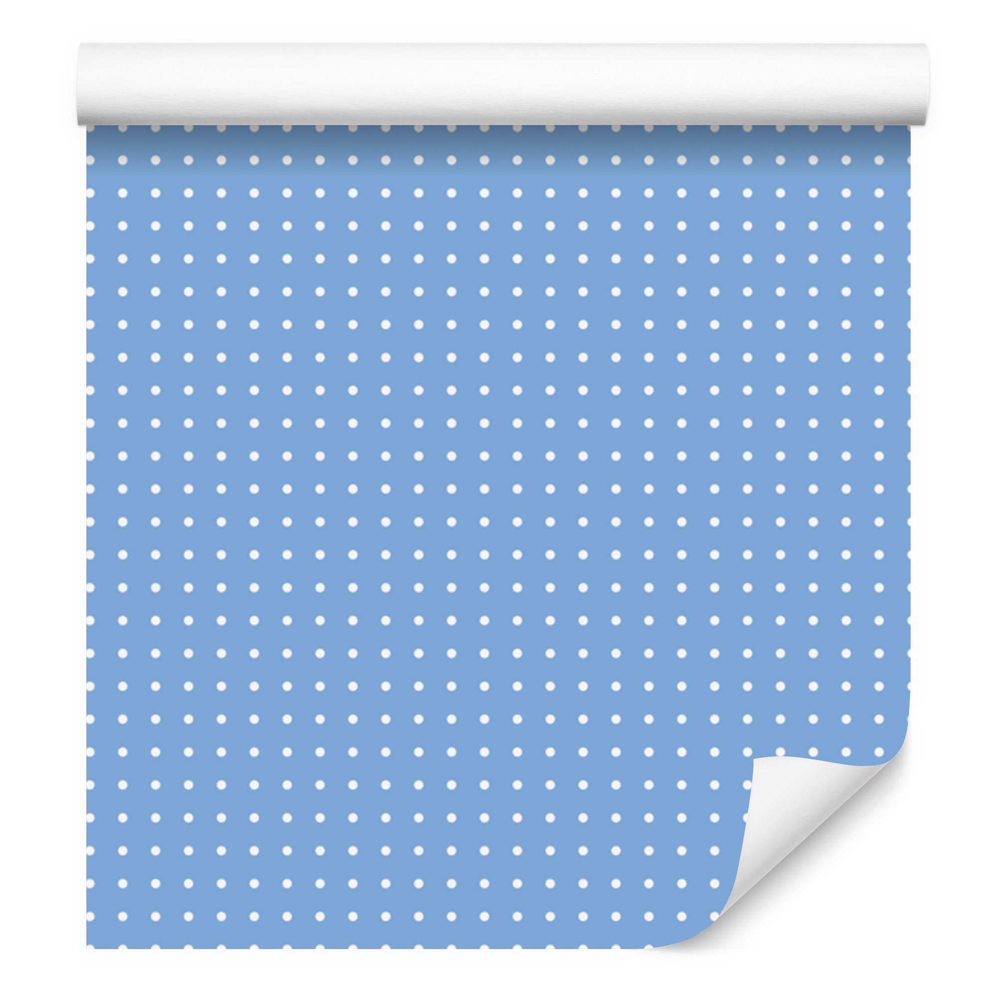 Azurblaue Punkttapete, Azurblauer Hintergrund Für Wohn- Und Schlafzimmer, 50 X 1000 Cm
