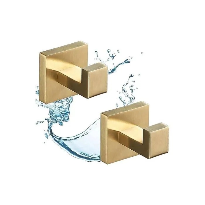 Odipie Handtuchhaken, Goldfarben Gebürstet, 2 Stück, Wandhaken Für Garderobe, Edelstahlhaken
