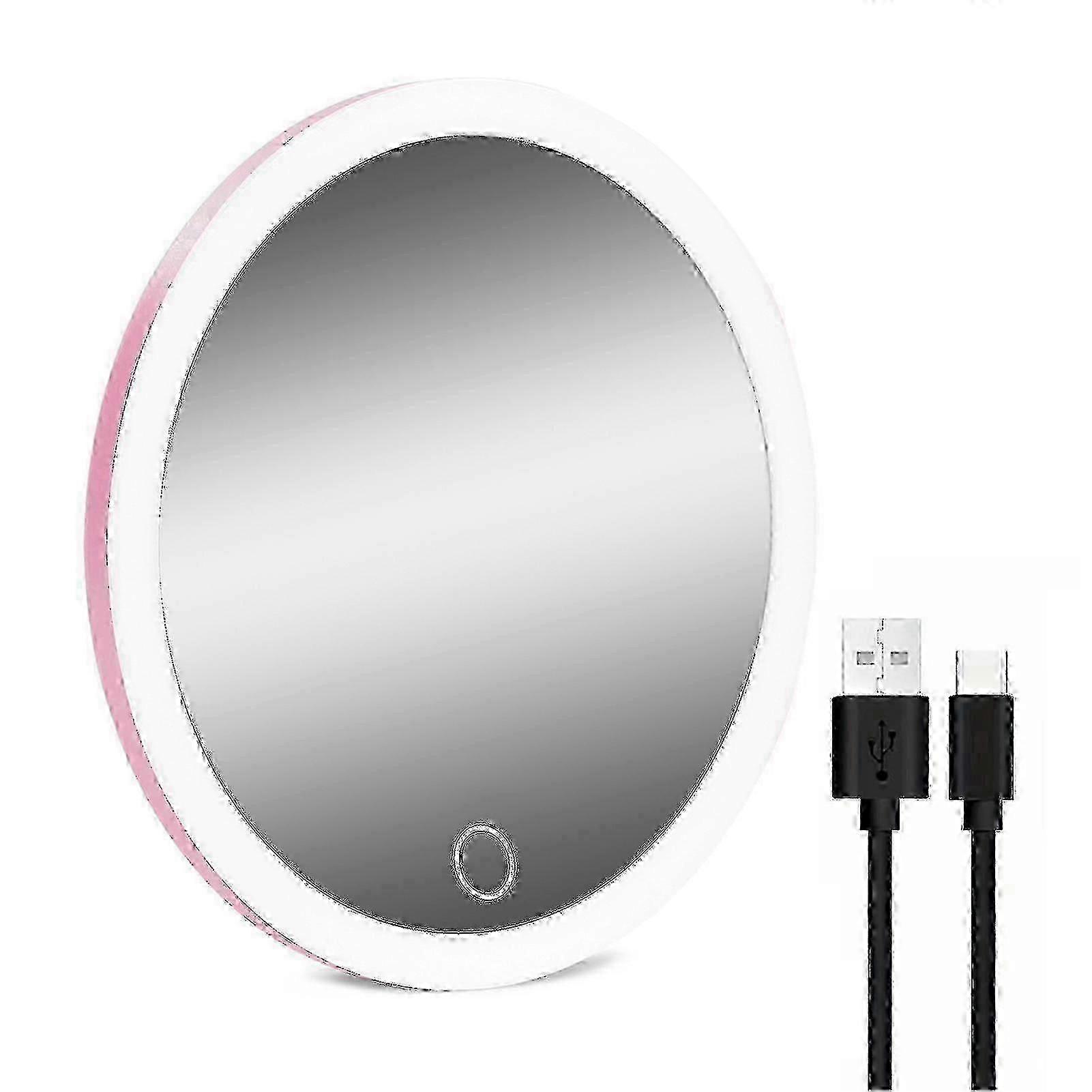 Jiajiefang 20-facher Vergrößerungsspiegel Mit Led-beleuchtung – Usb-aufladbar, Einstellbare Helligkeit, Saugnapf – Tragbarer Kosmetikspiegel Für Damen Und Herren