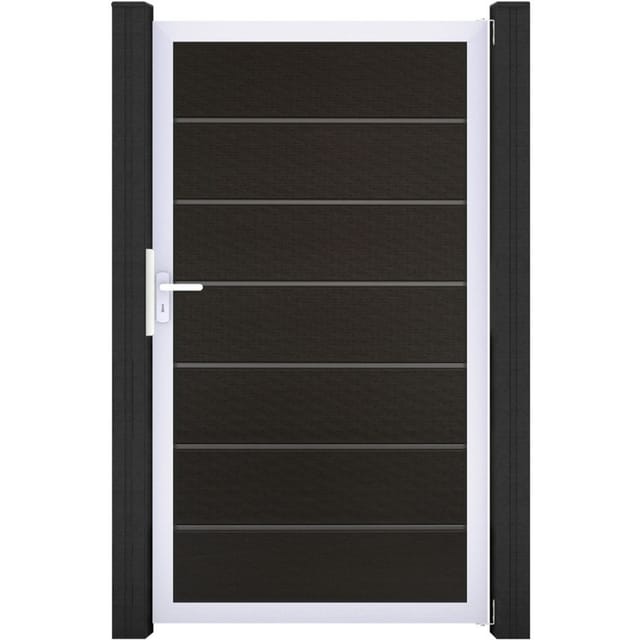 GroJa Einzeltor Solid Grande Premium Steckzaun Schwarz co-extrudiert günstig