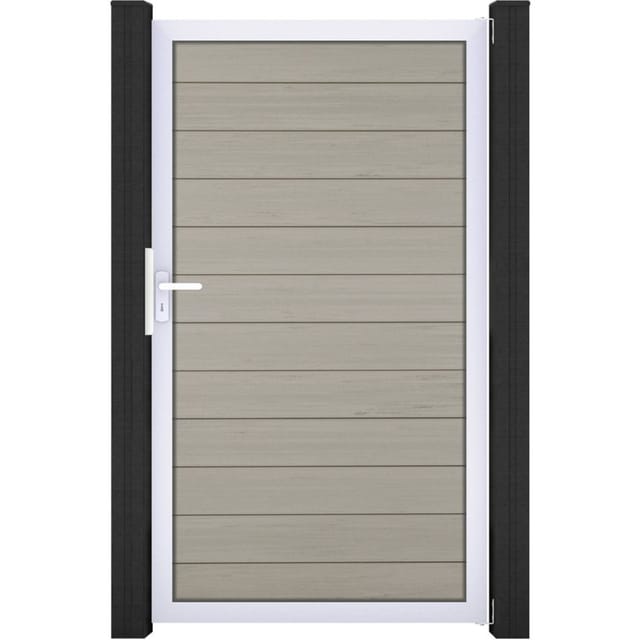GroJa Einzeltor Solid Steckzaun Bi-Color Sand günstig