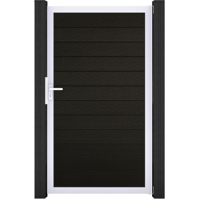 GroJa Einzeltor Solid Steckzaun Schwarz co-extrudiert günstig