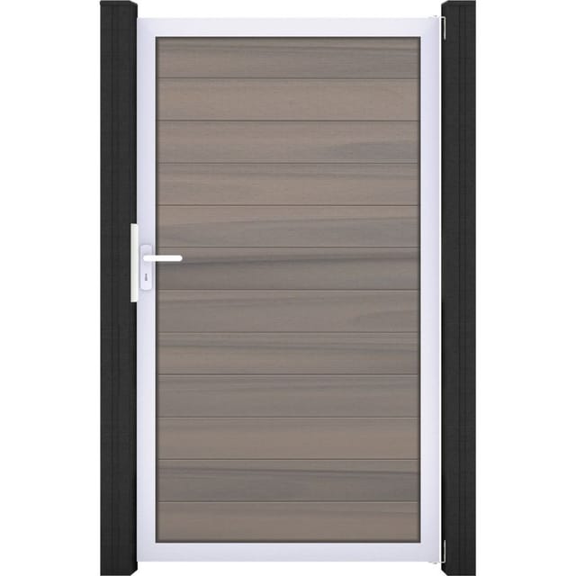 GroJa Einzeltor Solid Steckzaun Bi-Color co-extrudiert günstig