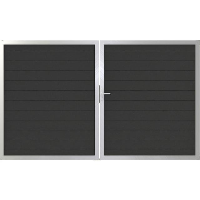 GroJa Doppeltor Lumino Aluminium Steckzaun Anthrazit günstig