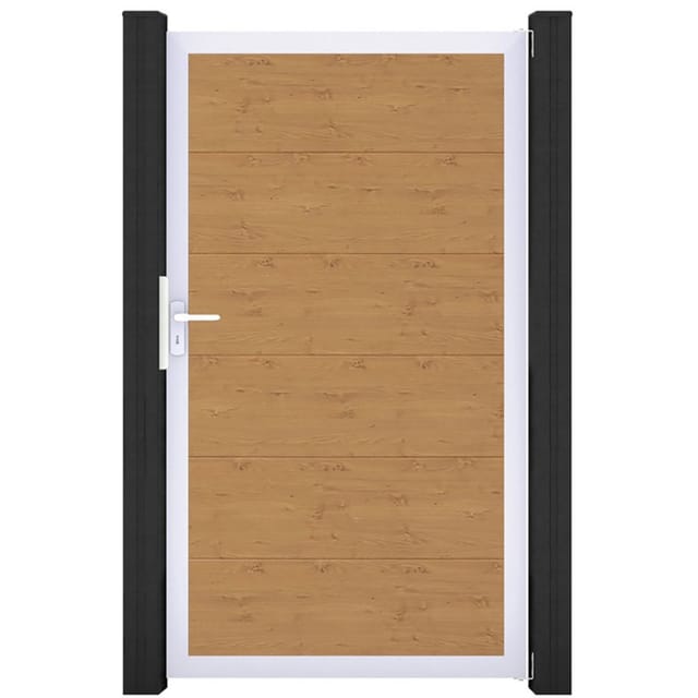 GroJa Einzeltor BasicLine PVC-Steckzaun Asteiche Natur günstig