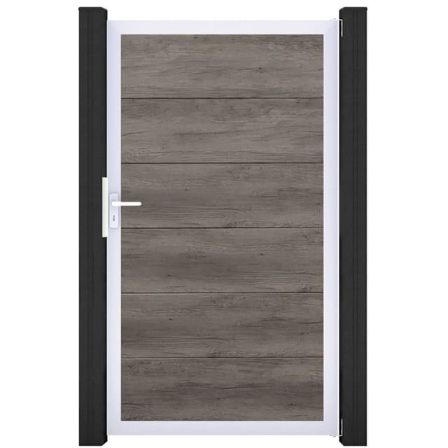 GroJa Einzeltor BasicLine PVC-Steckzaun Monument Oak günstig